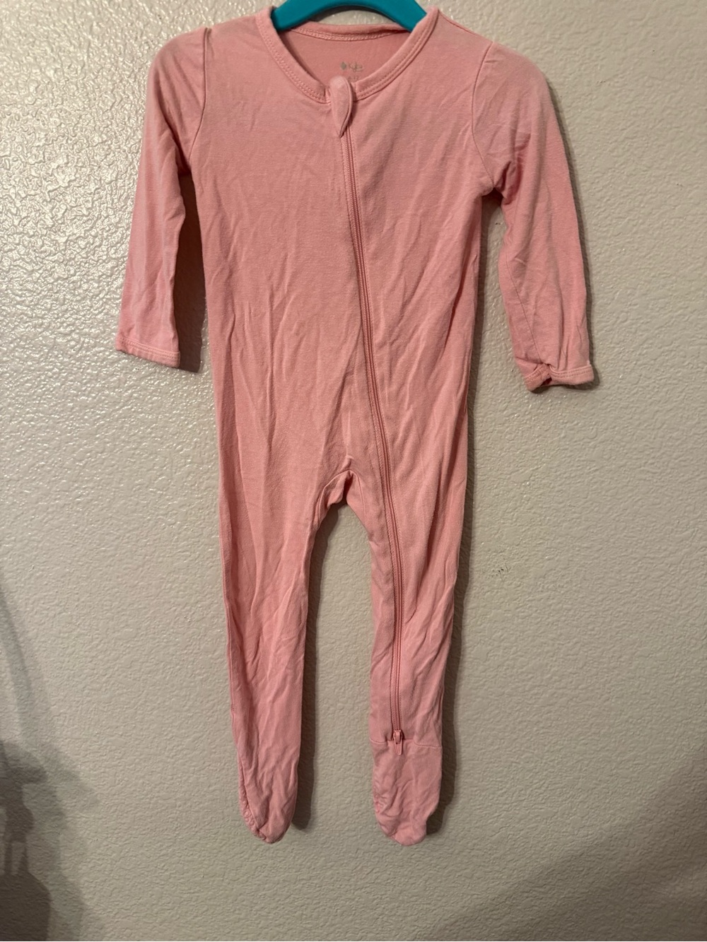 Kyte BABY Pink Zip-Front Footed One-Piece